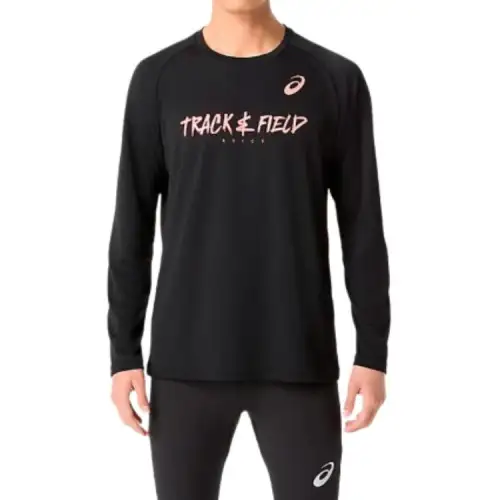 ASICS T Shirts Men's Black Crew Neck