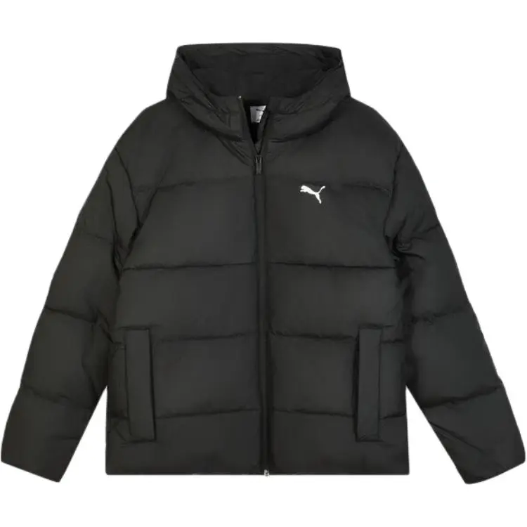 PUMA ESS+ Down Jackets Men's Black 01 Hooded Moderate