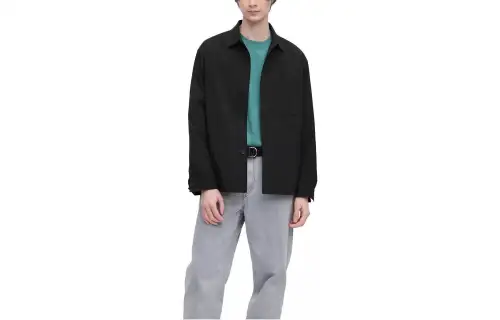 UNIQLO Jackets Men's Black Lapel Moderate Other