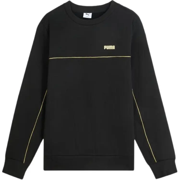 PUMA ESS+ Sweatshirts Men's Black Crew Neck Moderate Straight Fit