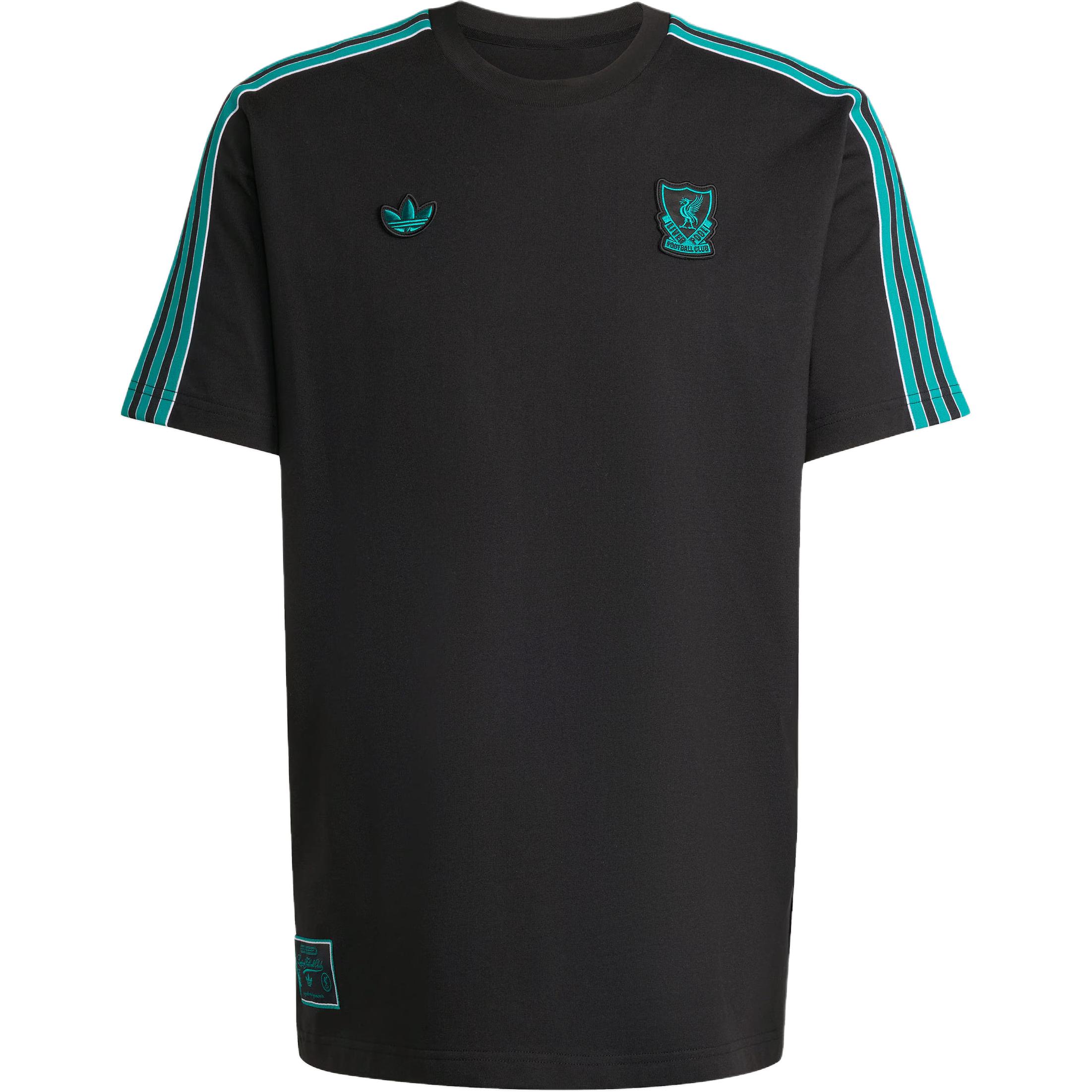 Мужская футболка adidas originals × LIVERPOOL FC (черно-белая)