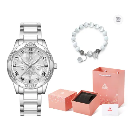Quartz mechanical fashionable universal women's watch for students, waterproof dial, precise gift box, set, light luxury style, high-quality style, quartz mechanism