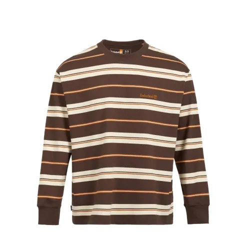 Timberland T Shirts Unisex Brown Crew Neck Moderate