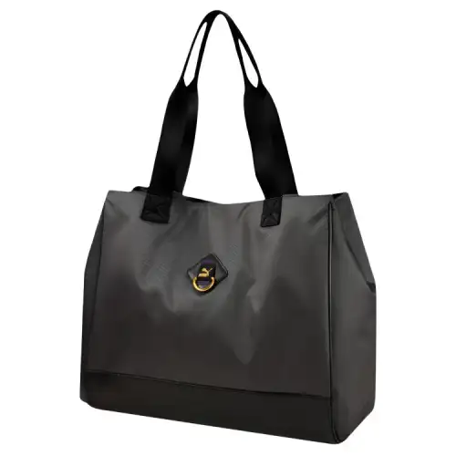 PUMA Fabric With Leather Basket Bag, Tote Bag, Shopping Bag, Handbag, Shoulder Bag Regular Women's Black Patchwork