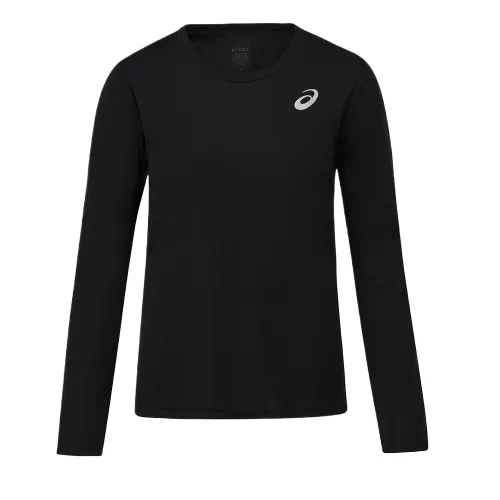 ASICS KATAKANA T Shirts Women's Black Crew Neck