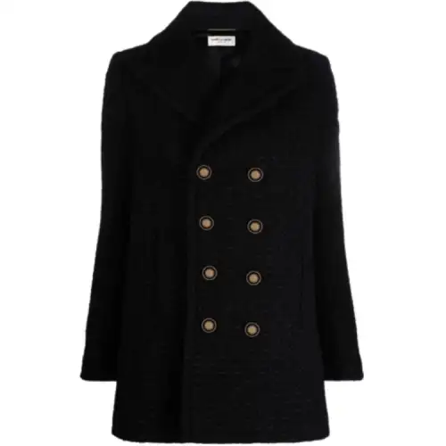 SAINT LAURENT Coat Women's Black