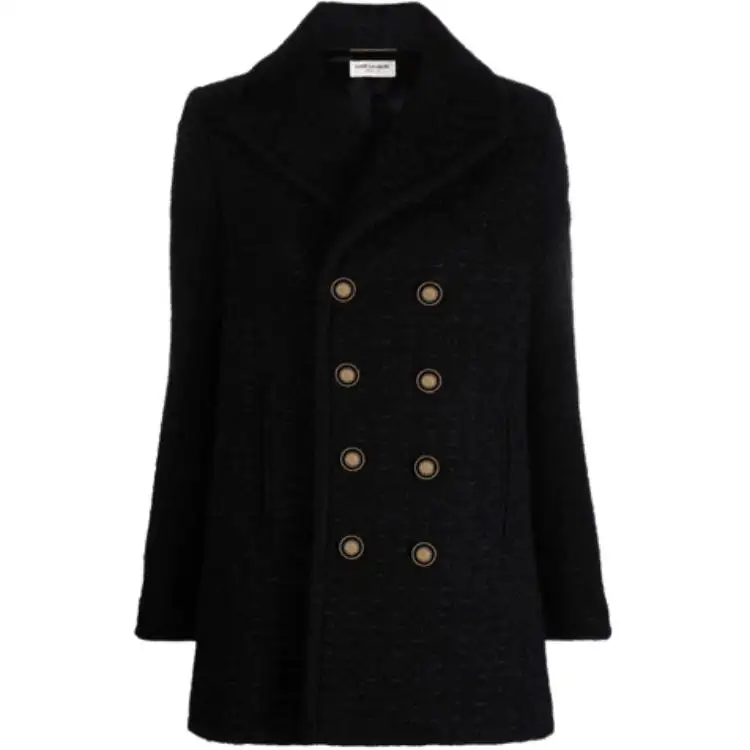 SAINT LAURENT Coat Women's Black