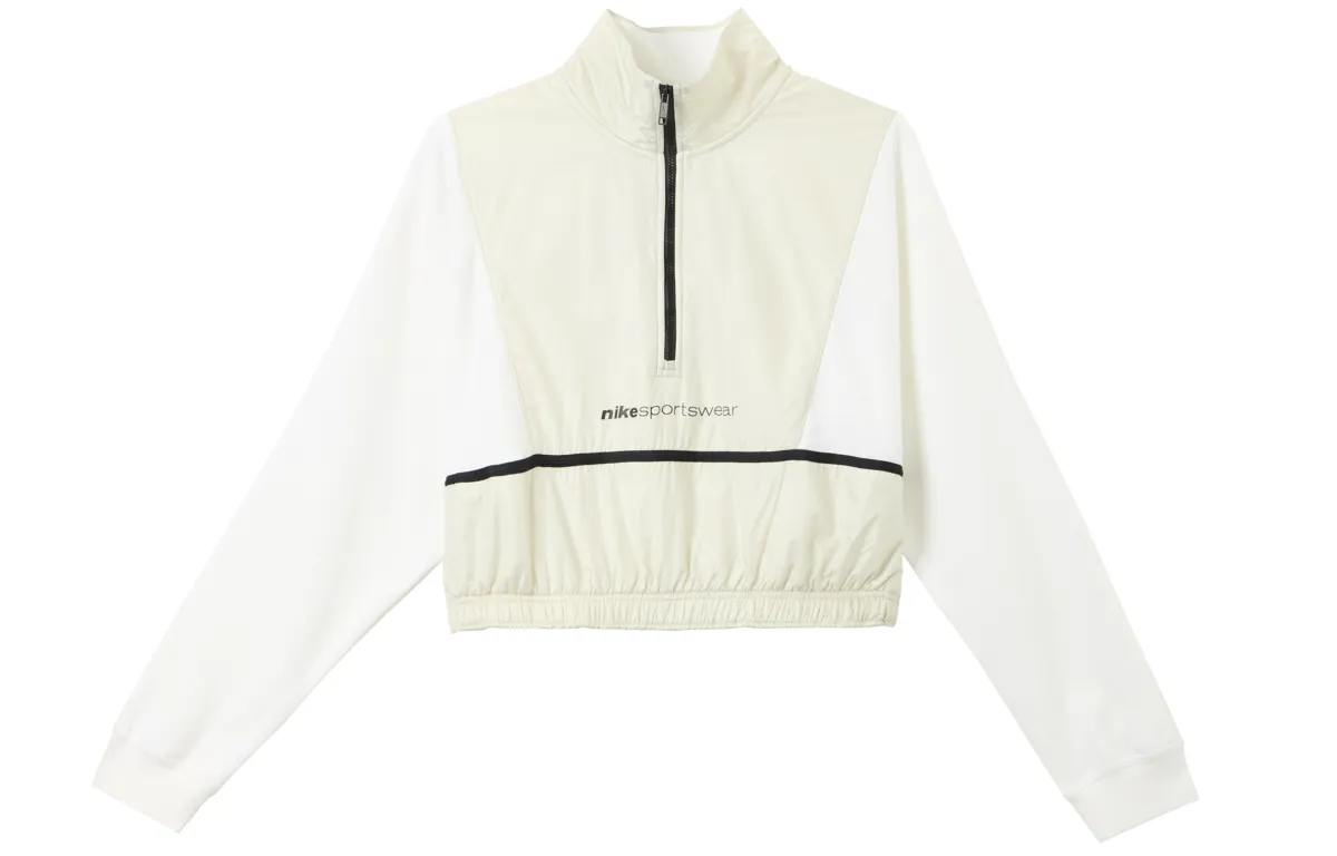 Nike Sweatshirts Unisex White Stand Collar Moderate