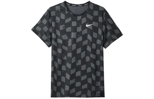 Nike T Shirts Men's Black Crew Neck Moderate Straight Fit