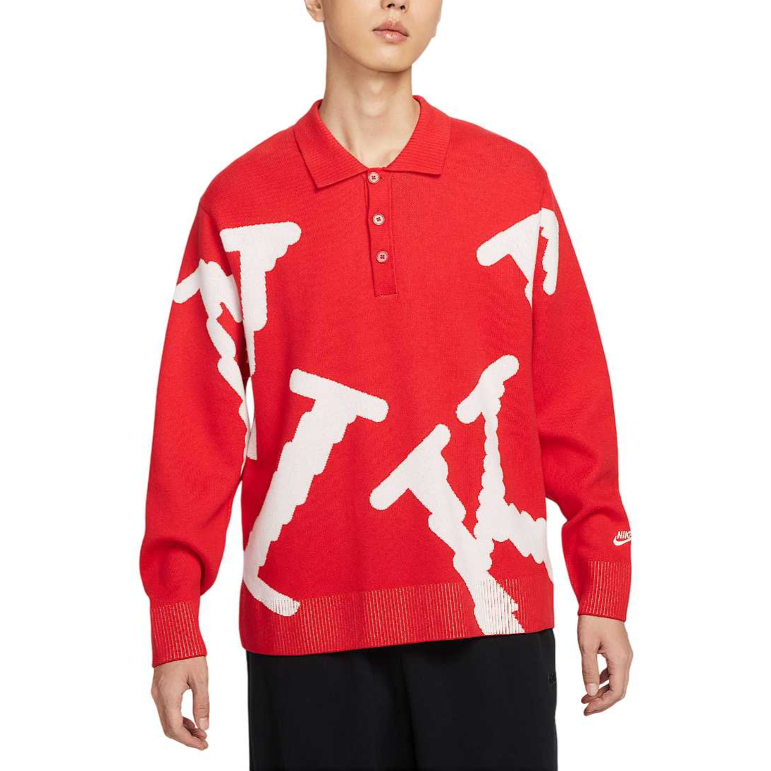 Nike Rugby Jerseys Men’s Red Lapel Moderate