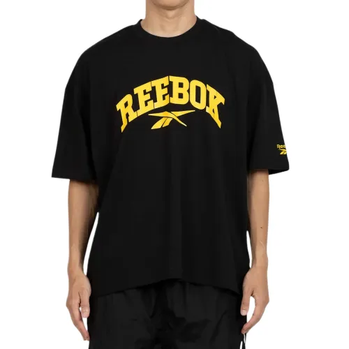 Reebok T Shirts Men's Black Crew Neck