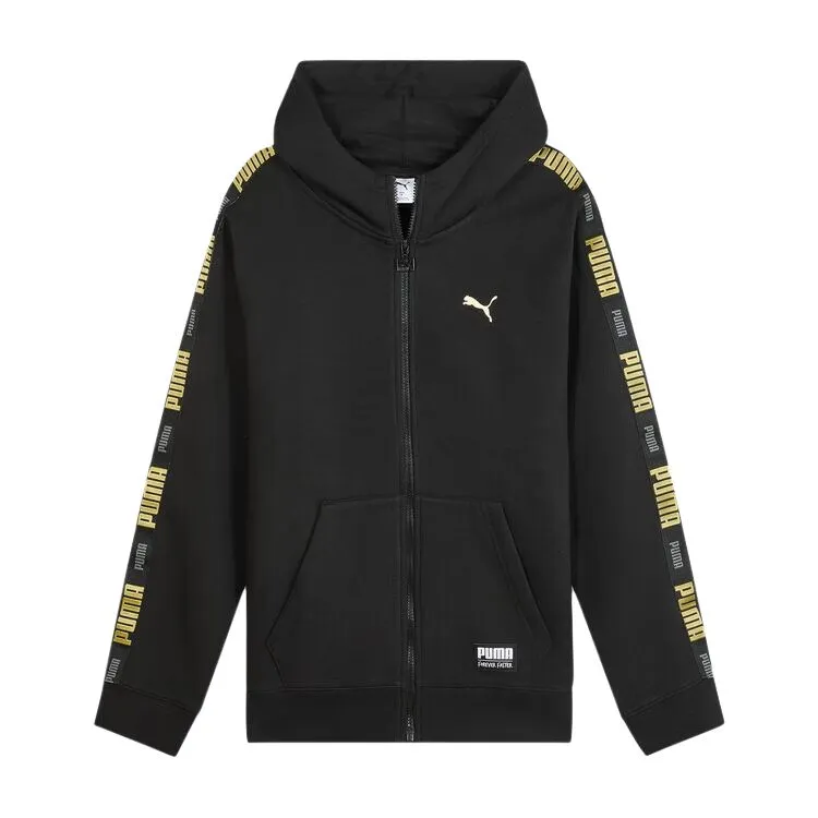 PUMA Hoodie HANDWRITING LABEL JACKET Casual Fleece Lined Hooded Thermal Jacket Men's
