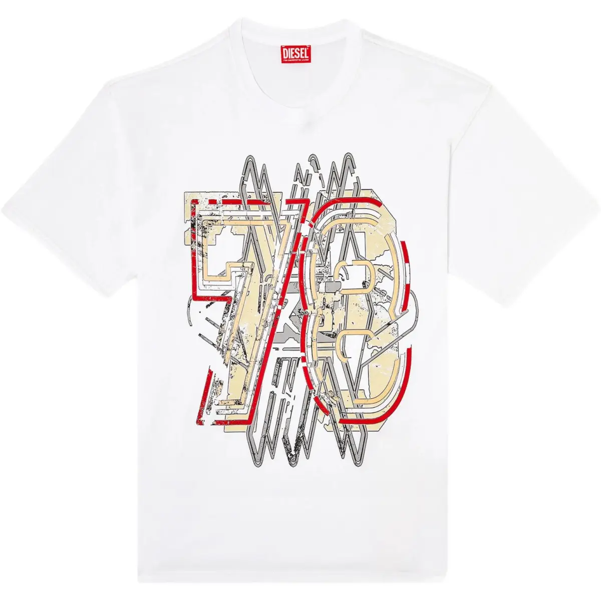DIESEL Graphic Printed Crewneck T Shirt
