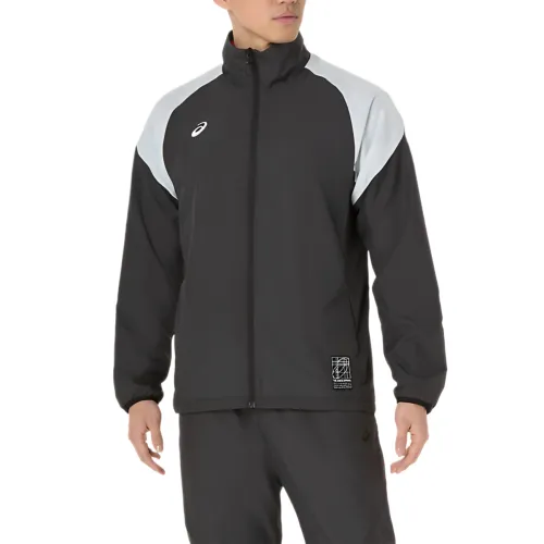ASICS Jackets Men's Black/White Stand Collar Moderate Other