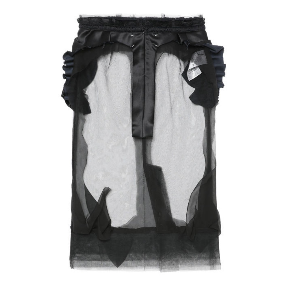 Женская юбка Maison Margiela Tulle Skirt (черная) — фото 2