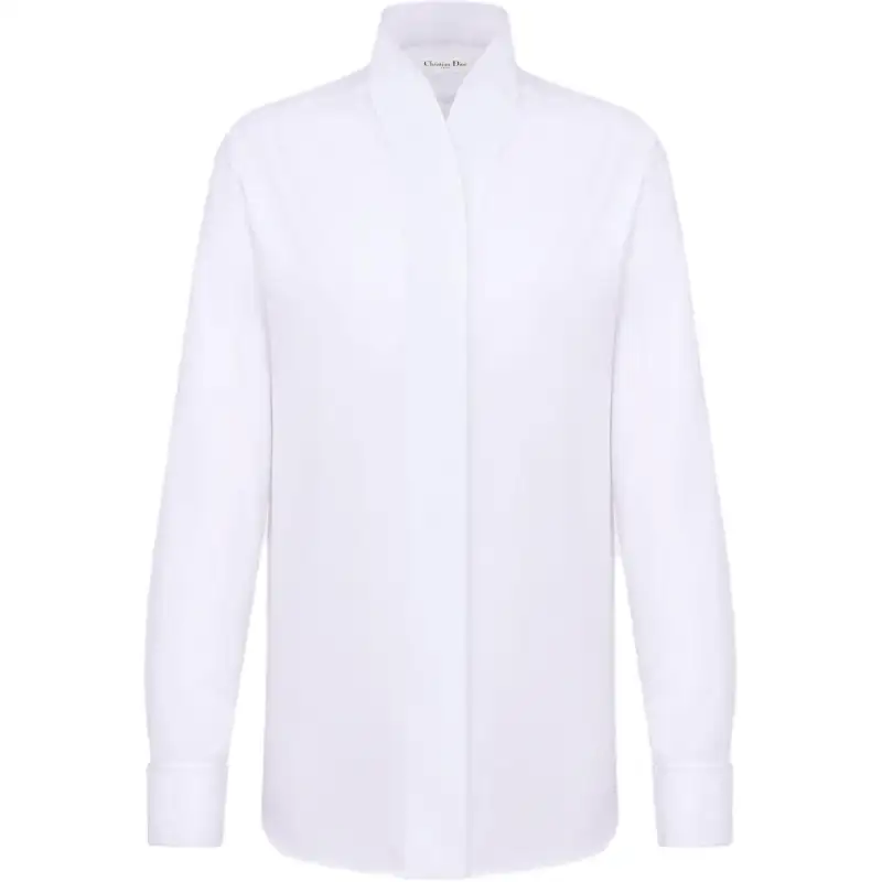DIOR Shirts Women's White Lapel Moderate