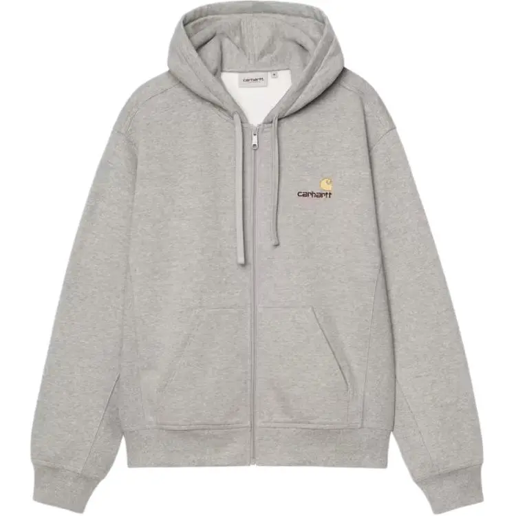 Carhartt Wip Logo Embroidered Drawstring Zip-Up Hoodie