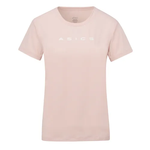 ASICS T Shirts Women's Pink Crew Neck