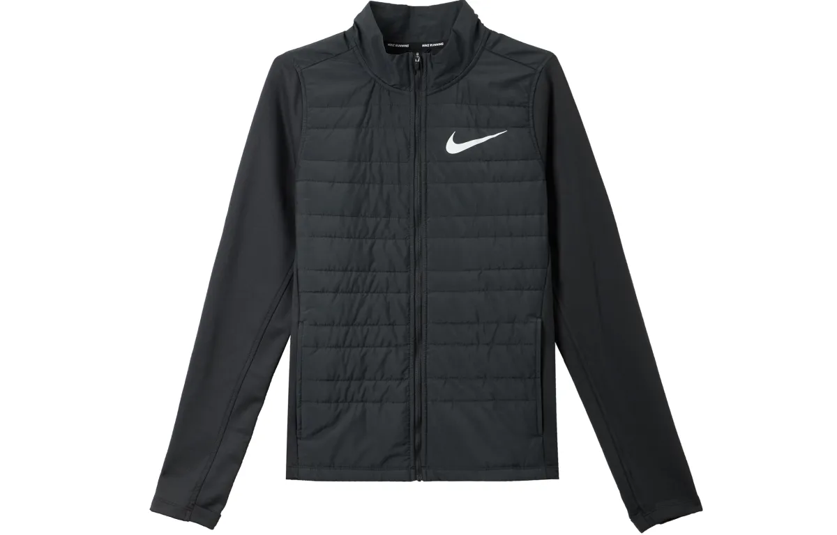 Nike Puffer Jackets Men's Black Stand Collar Thickened