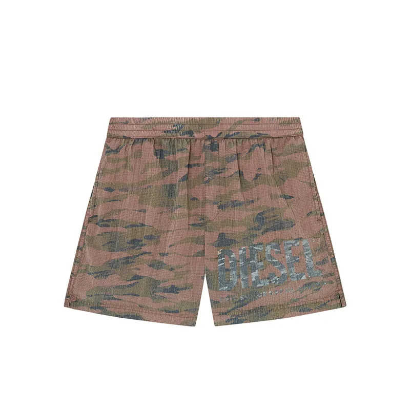 Diesel Rio-41-Utlt Logo Printed Swim Shorts