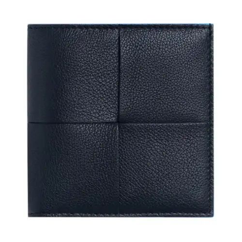 Bottega Veneta Calfskin With Lambskin Wallet Men's Blue