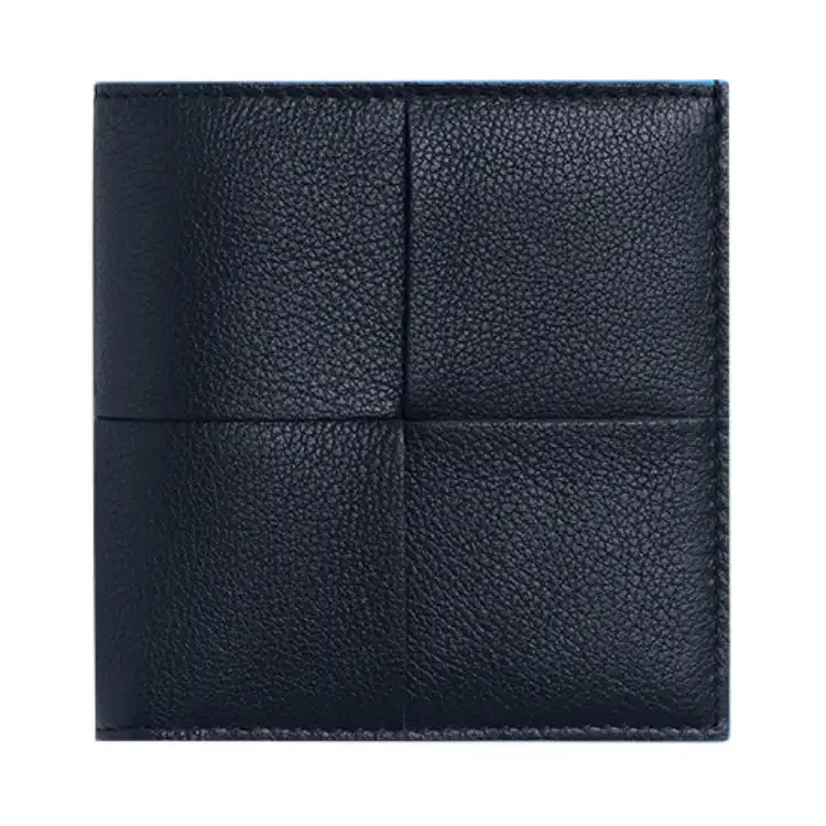 Bottega Veneta Calfskin With Lambskin Wallet Men's Blue