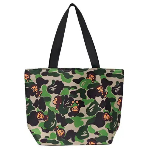A BATHING APE Nylon Fabric Tote Bag, Shopping Bag, Handbag, Shoulder Bag Regular Unisex Camouflage