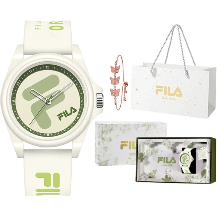 Часы Fila Miracle Flower (бежевые) — Коробка «Встреча» [Часы + Браслет в форме сердца + Сумка для покупок] — фото 9