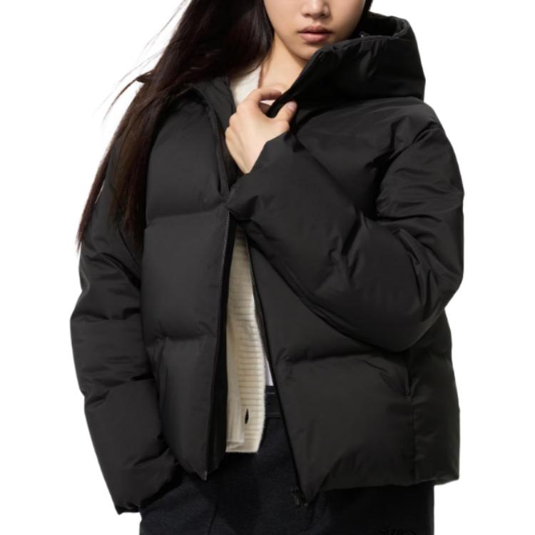 Женская куртка UNIQLO Oversized Down Jacket (черная)