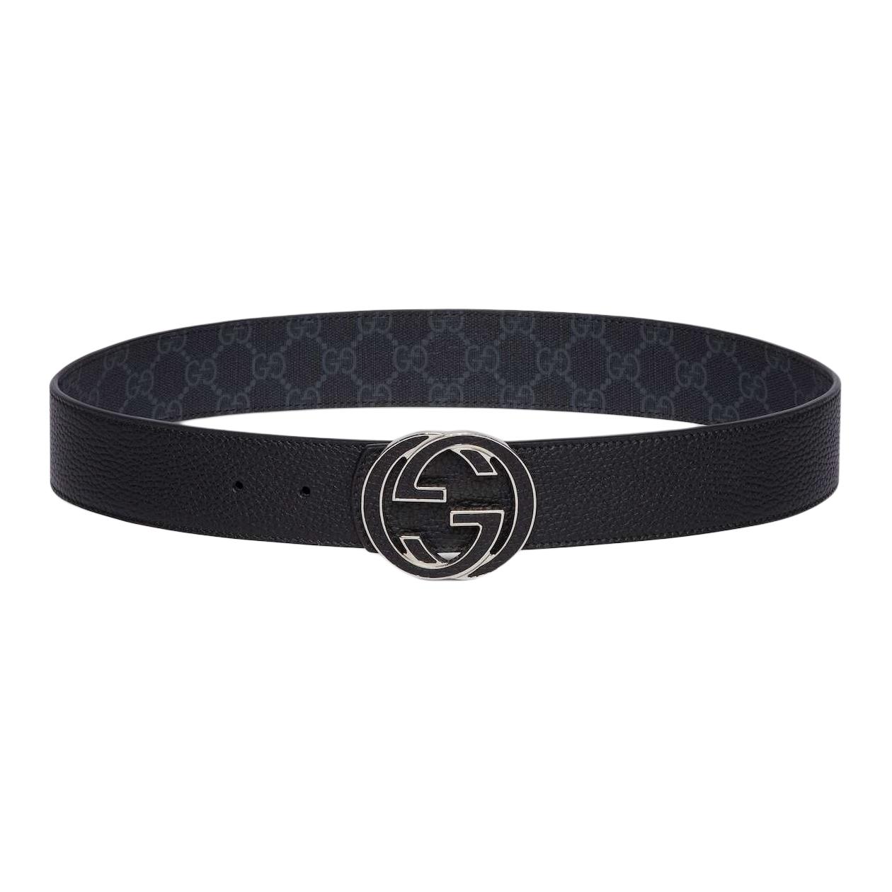 Ремень Gucci Interlocking G (черный)