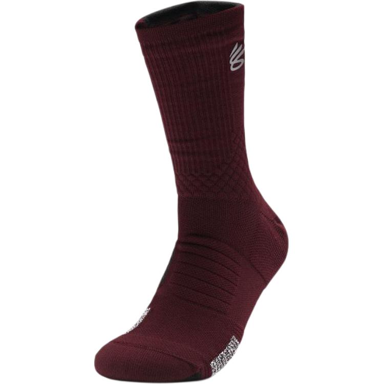 Under Armour Curry Crew Socks Unisex 1 Pack Red