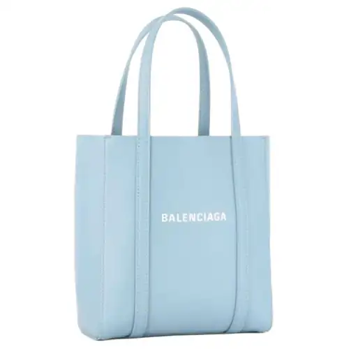 Balenciaga Everyday Casual Leather Tote Bag, Shoulder Bag Women's Blue