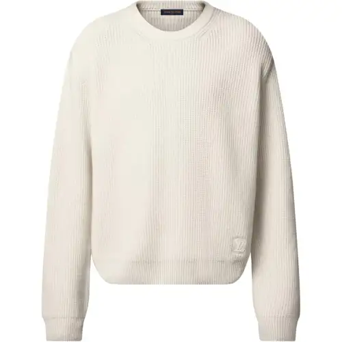 LOUIS VUITTON Embroidered Signature Cashmere Crewneck