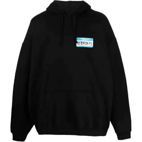 Vetements Name-tag printed hoodie