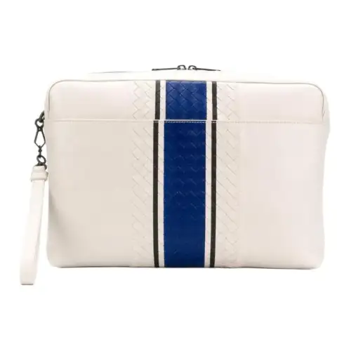 Bottega Veneta Calfskin Clutch Men's White