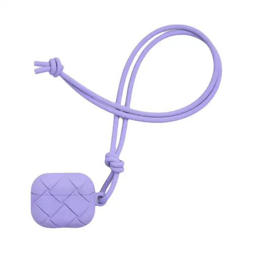 Bottega Veneta Silicone AIRPODS Protective Cover Earphone Case Men's Crystal Purple