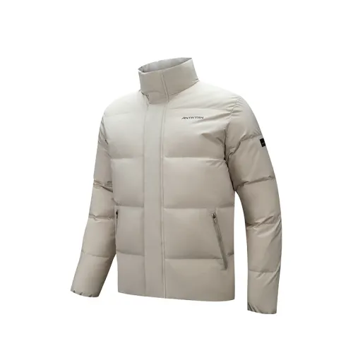 Anta Running Collection Down Jacket Men's Wheat Grain Gray
