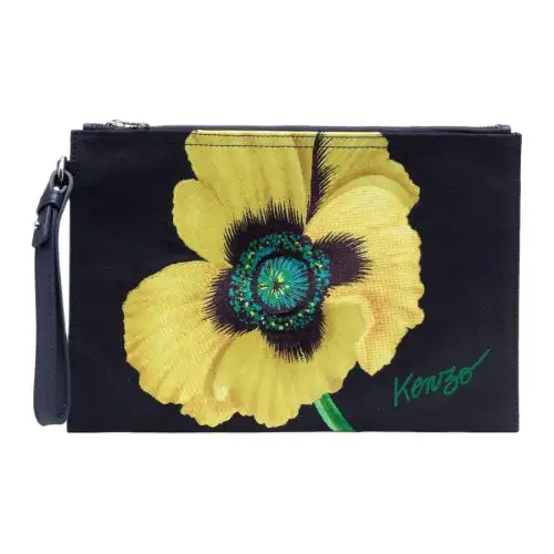 KENZO Cotton Clutch Large Unisex Blue