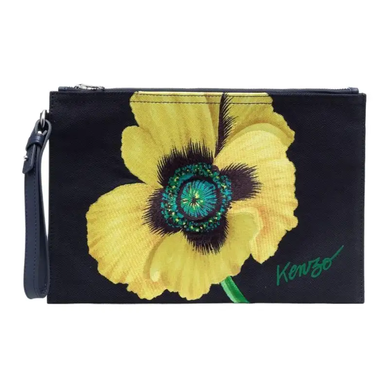 KENZO Cotton Clutch Large Unisex Blue