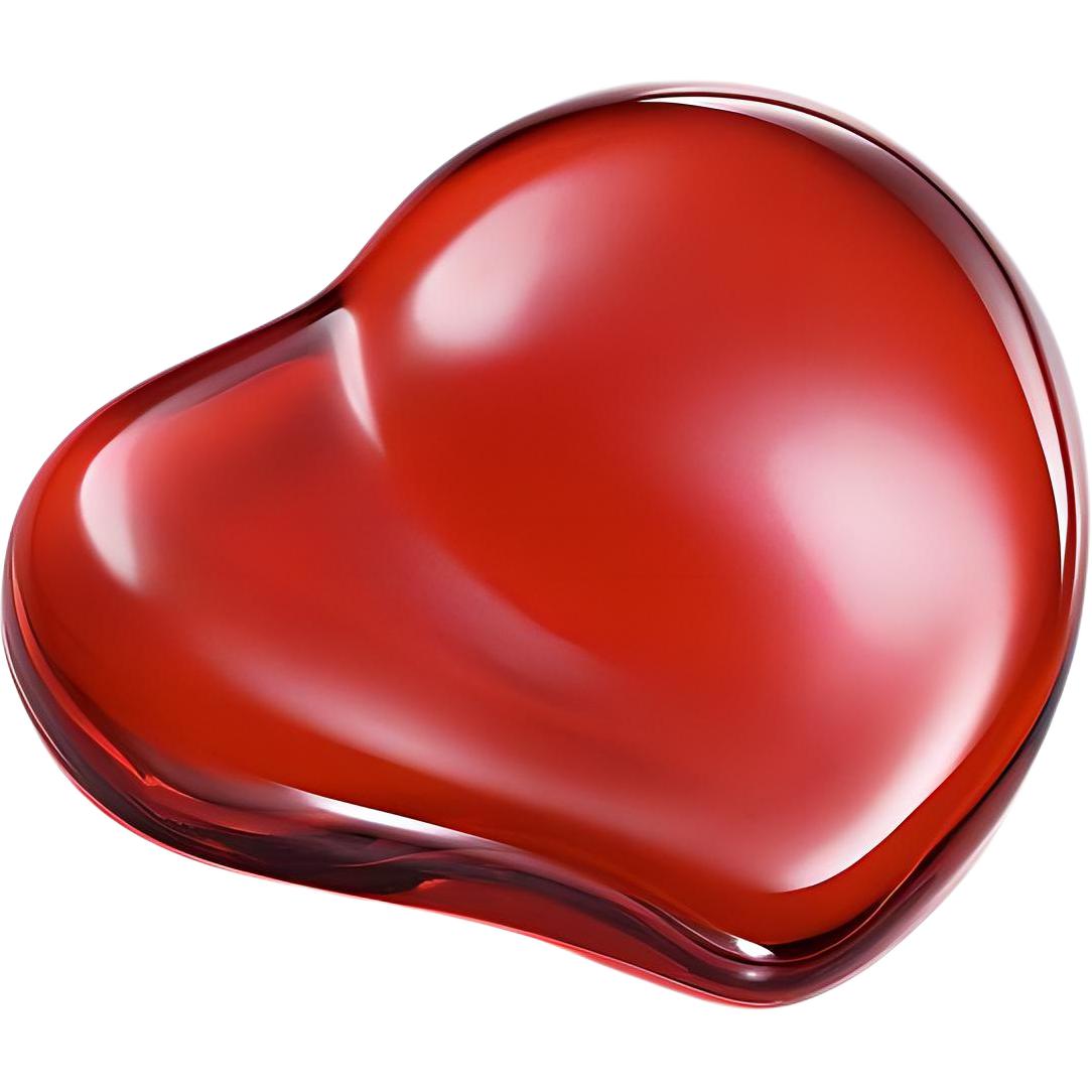 TIFFANY & CO. Tiffany Elsa Peretti@Series Heart Crystal Heart Paperweight Ornament Red