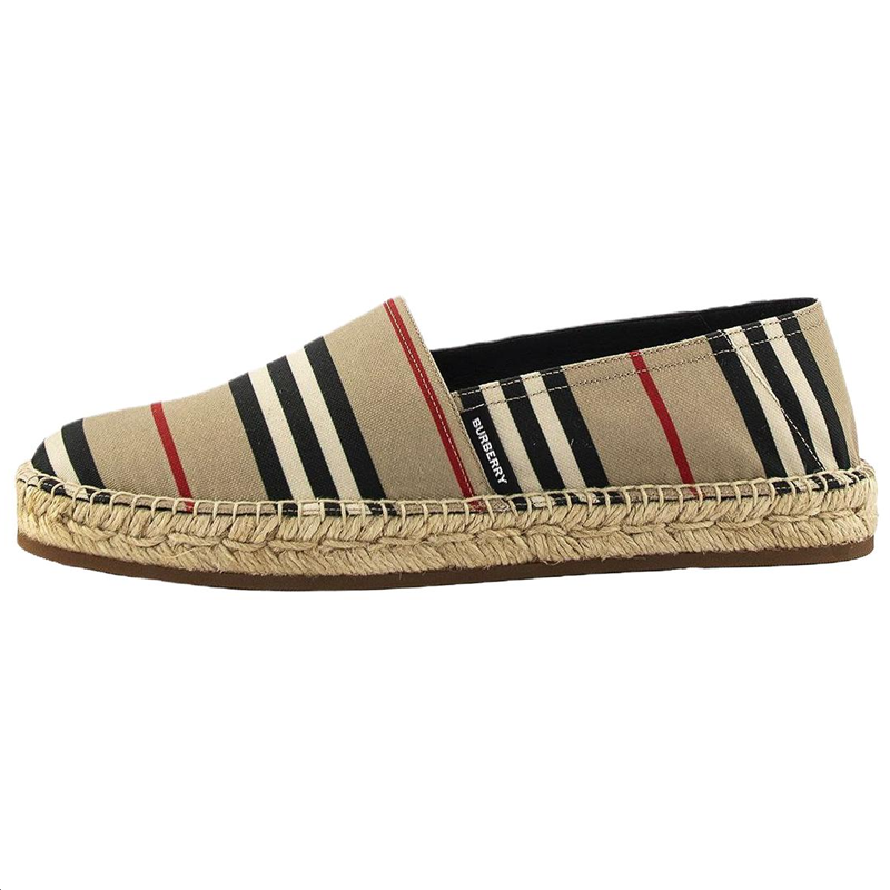 Burberry Burberry Picture стандартный полосатый принт модные Рыбак для отдыха туфли женский коричневый