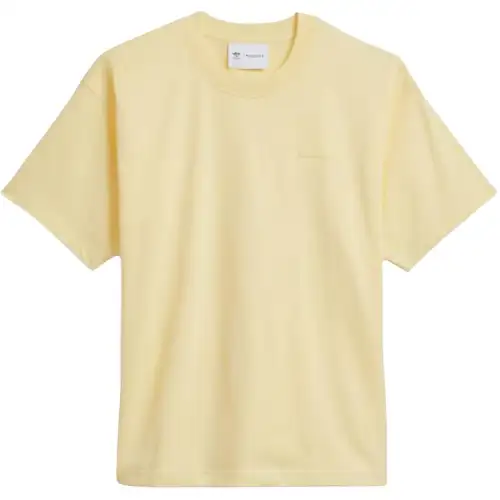 Adidas Originals T Shirts Unisex Yellow Crew Neck Moderate Straight Fit