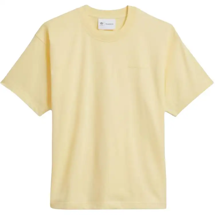 Adidas Originals T Shirts Unisex Yellow Crew Neck Moderate Straight Fit
