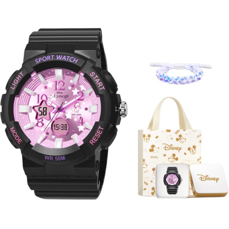 Disney Disney, electronic watch strap, women's watch, fuchsia waterproof sports dial for students, universal gift box, wide color palette, style