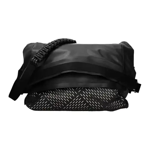 Bottega Veneta Leather Travel Bag Unisex Black