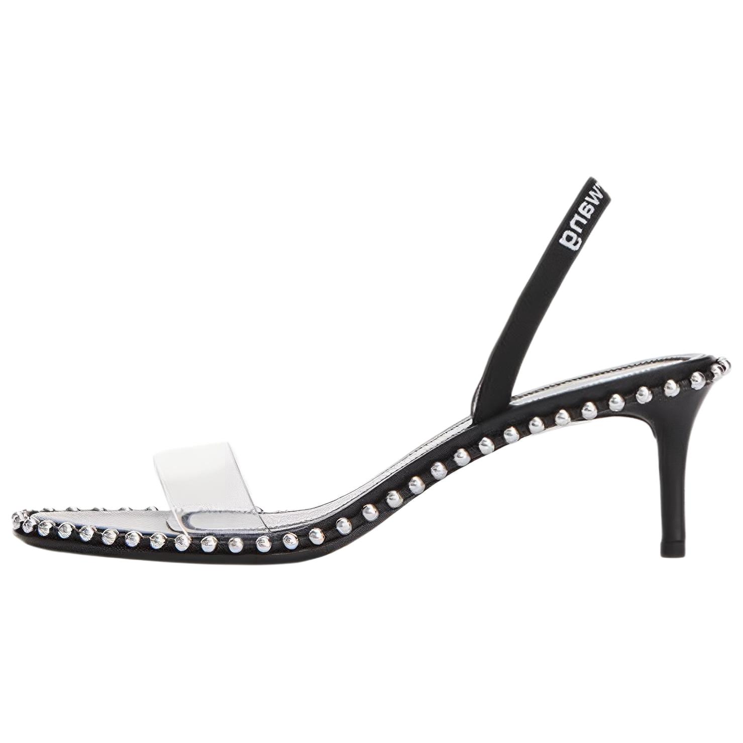 Alexander wang интерьер Александр Нова Открытый носок Рукав Ноги Тонкий каблук на высоком каблуке обувь женский черный