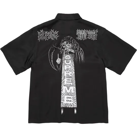 Supreme x Y's By Yohji Yamamoto/, FW25 WEEK3 Silk Zip Up S/S Shirt Unisex