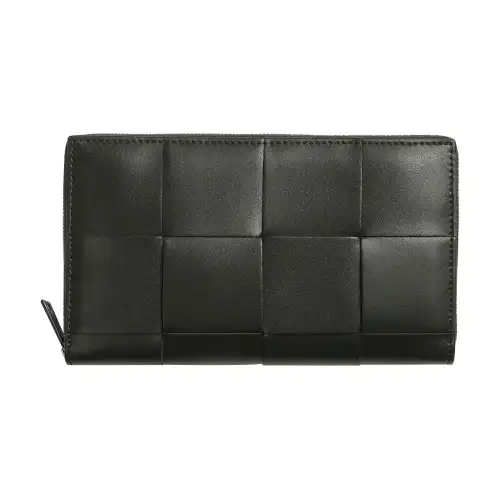 Bottega Veneta Cow Leather Wallet Large Men's Dark Moss Green