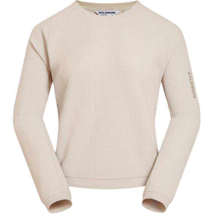 Женское худи Salomon PULLOVER W (бежевое)