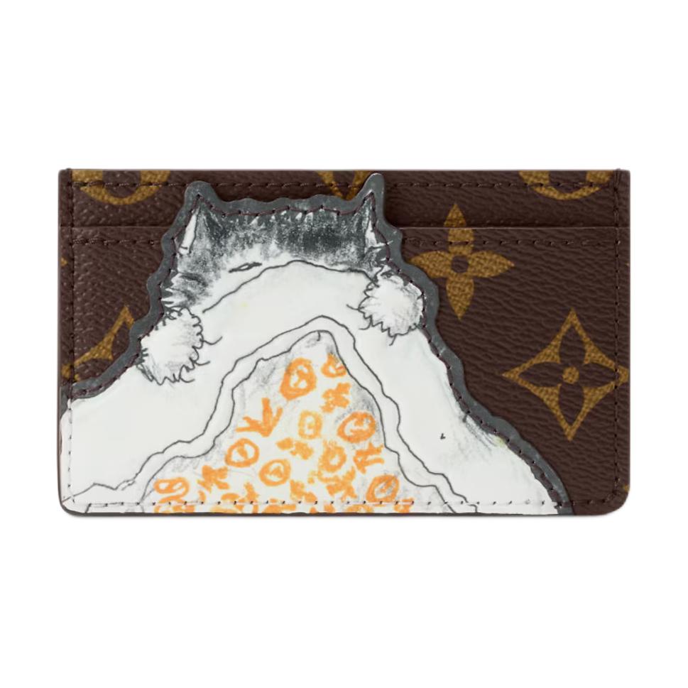 Женская визитница Louis Vuitton x Grace Coddington (коричневая)